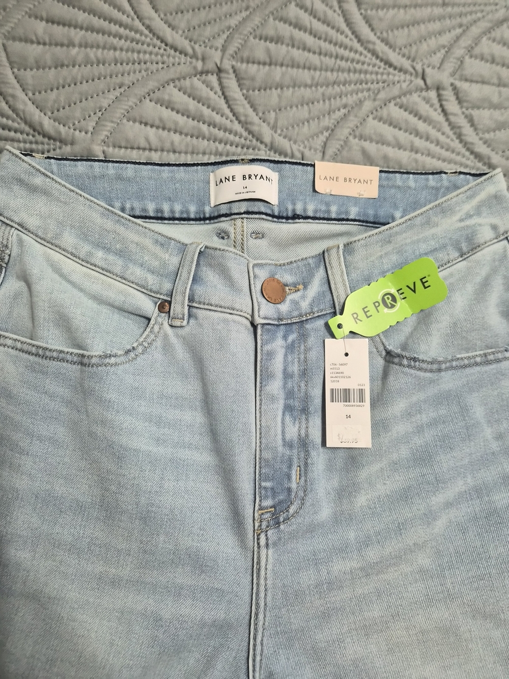 Lane Bryant Light Wash High-Rise Stretch Jeans